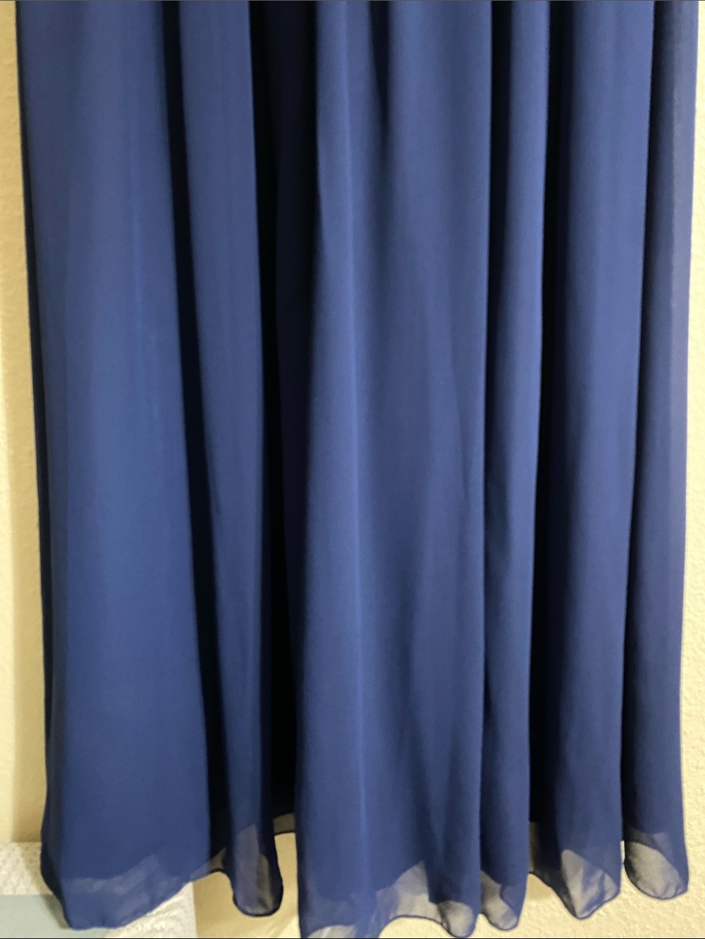 NWT Ieena for Mac Duggal Navy High Neck Chiffon Gown 55035 Size 12 - Picture 13 of 16